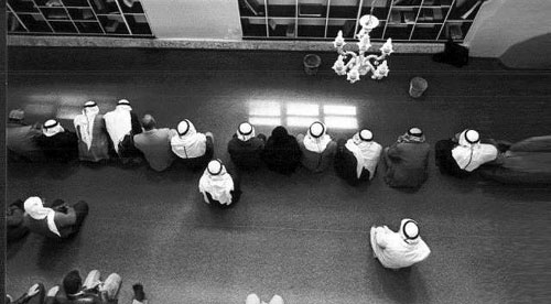 Moslems during prayer